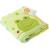 UCHINO 9006F704 G Green Frog Face Towel, Approx. 13.4 x