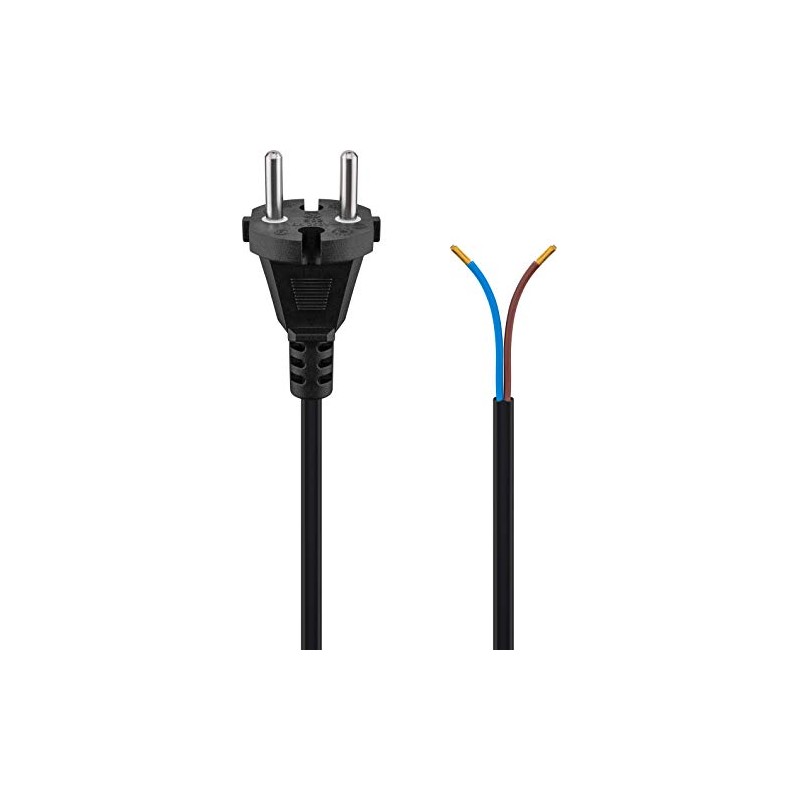 Goobay 58913 Cavo di Collegamento Universale per Aspirapolvere, Nero, 7.5m