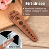 Gosknor Herb Stripper, Wood Vegetable Leaf Stripper with 8 Holes