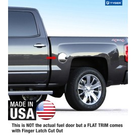 TYGER For 07-13 Chevy Silverado/GMC Sierra Gas Cap Stainless Steel Fuel Cover