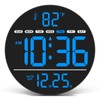 WallarGe Large Digital Wall Clock with LED Display, Electric Wall