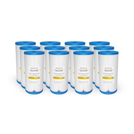 Max Water 5 Micron 10 x 4.5 Pleated Sediment Water Filter, Washable Replacement Cartridge for 10" BB Whole House Systems Compatible with R50-BBSA, FXHSC, WFHDC3001, W50PEHD, GXWH40L (12 Pack)