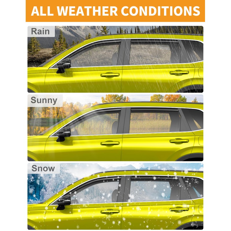 Deejecsun in-Channel Window Rain Guards Fit for Chevy Silverado 1500/GMC