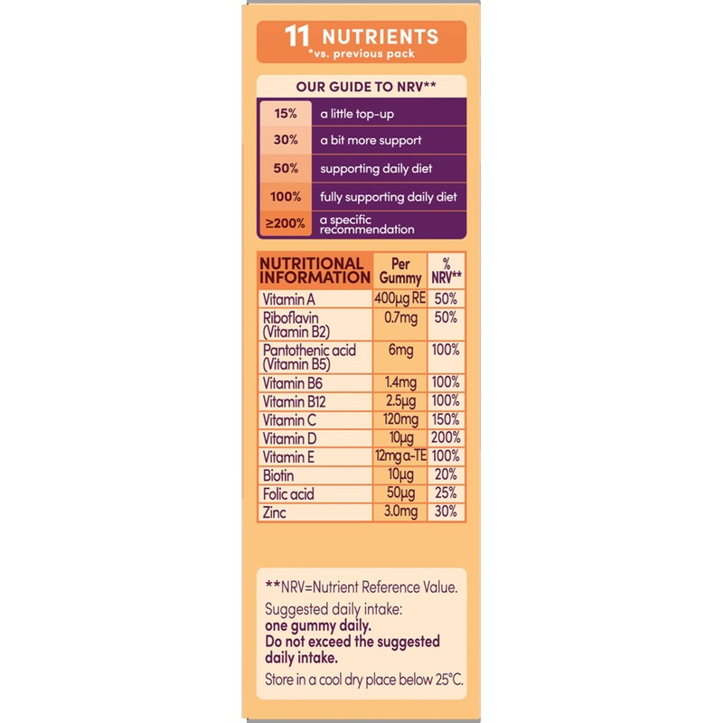 Bassetts Kids Immune Support 3-11 Years Orange Flavour 30 Gummies