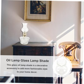 Ciieeo Glass Oil Lamp Chimney Replacement 3cm Diameter Vintage Style Transparent Kerosene Lamp Cover Ideal for Lanterns and Oil Lamps