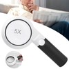 Handheld Magnifying Glass 5X Main Lens 20X Secondary Lens Magnification