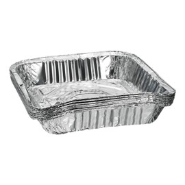 sourcing map 30pcs Aluminum Foil Pie Pan 8.86" Square Disposable Non-Stick Baking Pans for Pies Quiches Tarts Baking Cooking Reheating Parties, Silver