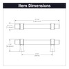 Hickory Hardware 1 Pack Solid Core Kitchen Cabinet Pulls, Luxury