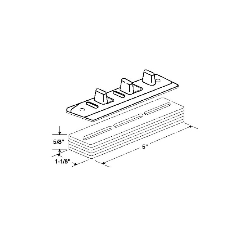 Prime-Line N 6661 Nylon Adjustable Floor Guide and Carpet Riser,
