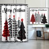 2 Pcs Christmas Shower Curtain Set 72 x 72 Inch