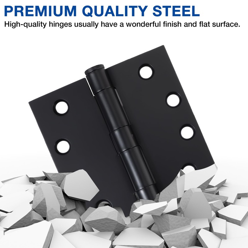 TDCHINGES Exterior 4x4 Inch Door Hinges 3.3mm Thick Heavy Duty