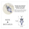 YAFEINI Moonstone Owl Necklace Gifts Sterling Silver Filigree Owl Pendant