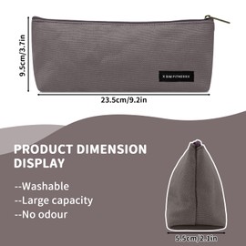 X SIM FITNESSX Pencil Case School Pencil Case Teenager Girls Pencil Case Oxford Pencil Case for School & Office (Dark Grey)