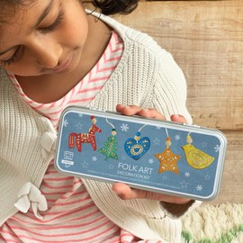 COTTON TWIST Kids Folk Art Decoration Craft Kit - Creative Children Design Handmade Set - Eco Friendly and Plastic Free Materials