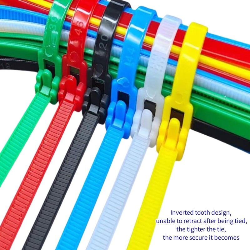100 Pcs Releasable Reusable Zip Ties, 6 Inch Heavy Duty