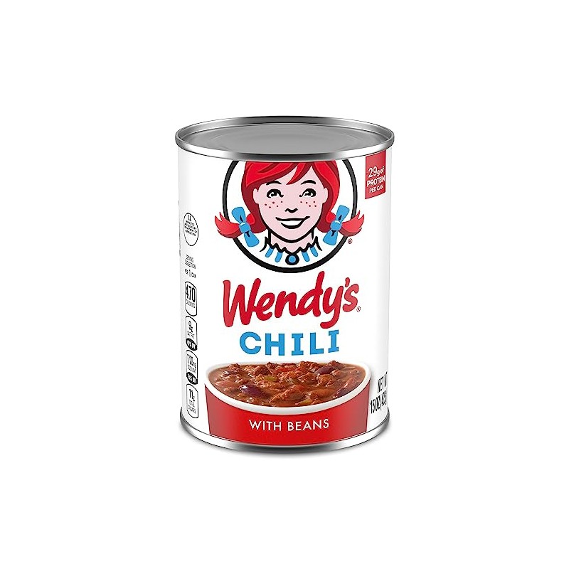 Wendy's Chili with Beans Canned Chili 15 oz Cans (Pack