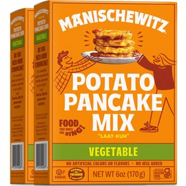 Manischewitz Vegetable Potato Pancake Mix, 6oz (2 Pack) | Gluten Free | No MSG | Traditional Style Potato Latke Mix