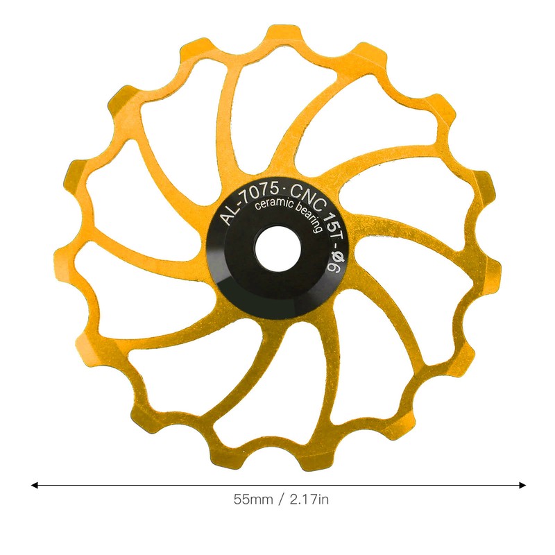 MEIJUN Rear Derailleur Guide Pulley Wheel 15T Ceramic Bearing for