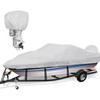 Mionovity Bass Boat Cover 16-18.5ft, 600D Heavy Duty Waterproof Boat