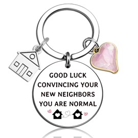 UIWIHHP Funny Housewarming Keychain House Warming Gifts Moving Away Gifts for Friends New Home New Apartment Housewarming Gift Ideas New Homeowner Moved Home Gift Ideas