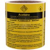 Acetone Chemical Safety Procedure Stickers 4 x 4 Inches, Yellow