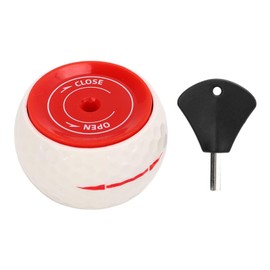 Putter Wheel Golf Ball, 1.7in Adjustable Putting Practice Ball with Hexagon Lock Key Red Sidewalls Putting Practice Ball Set for Golf Training Practice