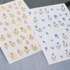 DUOLEIMI Nail Stickers, Flower Tulip, Nail Stickers, 6 Pieces, Nail