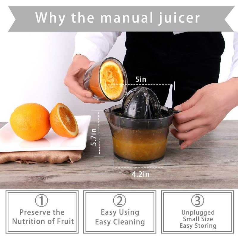 Sunhanny Citrus Juicer, Orange Lemon Manual Hand Squeezer, Anti-Slip Lid