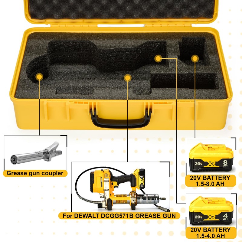 Hard Shell Case for Dewalt DCGG571M1/ DCGG571B 20V Max Grease