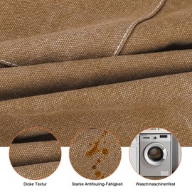 Onezebra Work Apron Women's Welding Apron Men with Pockets Adjustable Cross Straps on Back Protective Clothing Men & Women Perfect for Garden, Kitchen, Ceramic, Workshop, Garage 78 x 57 cm, brown