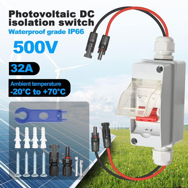 Jadeshay Photovoltaic DC Isolator Switch, 500 V 32 A Circuit