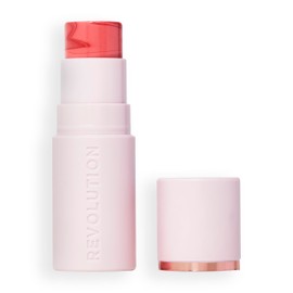 Revolution Skin Silk Blush Stick - Restorative Colour for Cheeks, Eyes and Lips - Cream-to-Powder Formula - Vegan & Cruelty-Free - Rosy Cheeks - 4.5 g