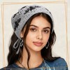 JATEBI 4 Pcs Skull Headbands Bat Crochet Spiderweb Gothic Head