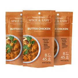 Savory Spice Butter Chicken 3-Count Spice & Easy Meal Starter Spice Mix | Butter Chicken Seasoning Packet for Easy Butter Chicken Recipe (3-Count Pack)
