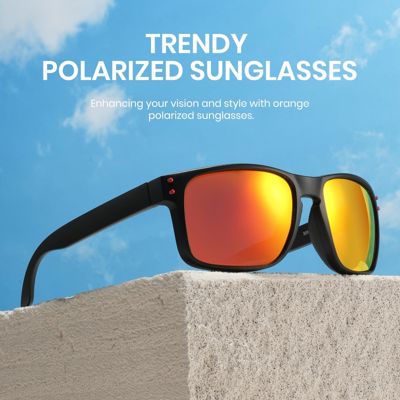 Cyxus P1161V02 Sunglasses, Polarized Lenses, Unisex, Ultra Lightweight, UV400, UV