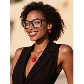 VISOONE Blue Light Blocking Glasses Square with Anti Computer Glare for Gaming Women and Men MONTANA