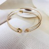 Fashion Safety Pin Adjustable Bangle Bracelets for Women Dainty Minimalist