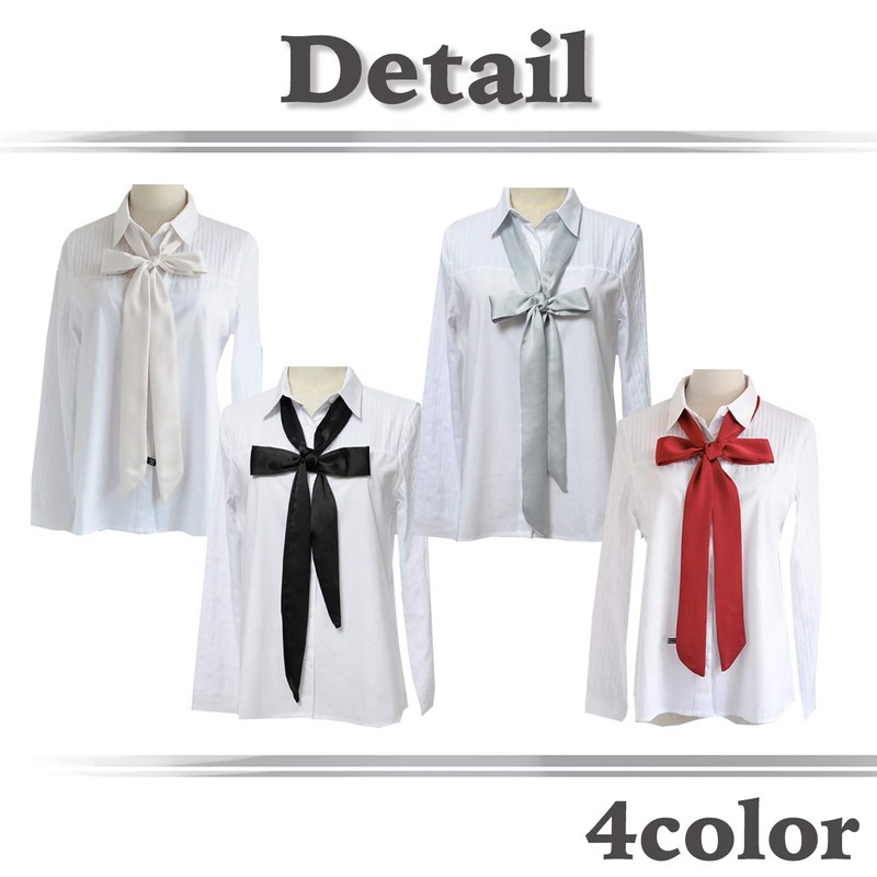 WHITE FANG MA077 Women's Stole Satin Scarf, Stylish, Thin, Ribbon