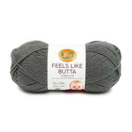 Lion Brand Yarn Feels Like Butta Yarn, Charcoal
