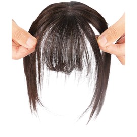 YOYO Hair Piece Wig, Bangs, Partial Wig, Face Slimming, 3D Air, 100% Human Hair, Medical Wig, Point Wig, Hides Hair Loss, Calm Chestnut (Silk Skin)