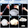 6 Set Artificial 3D Cloud LED Light Decor Baby Shower
