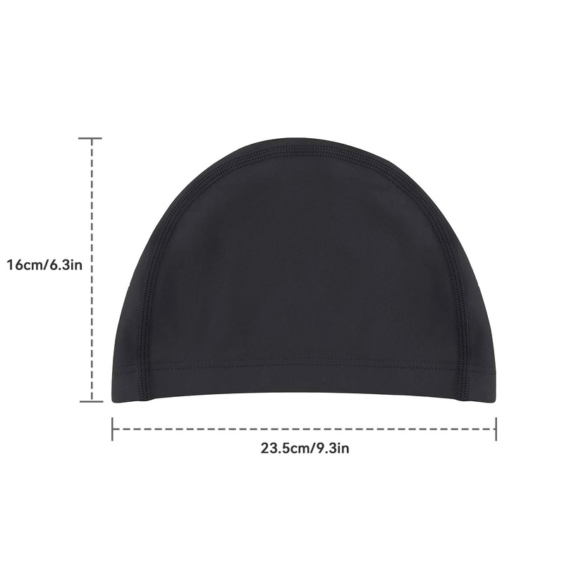 Kinwor Fabric Swim Cap for Men Women Adult, High Elasticity
