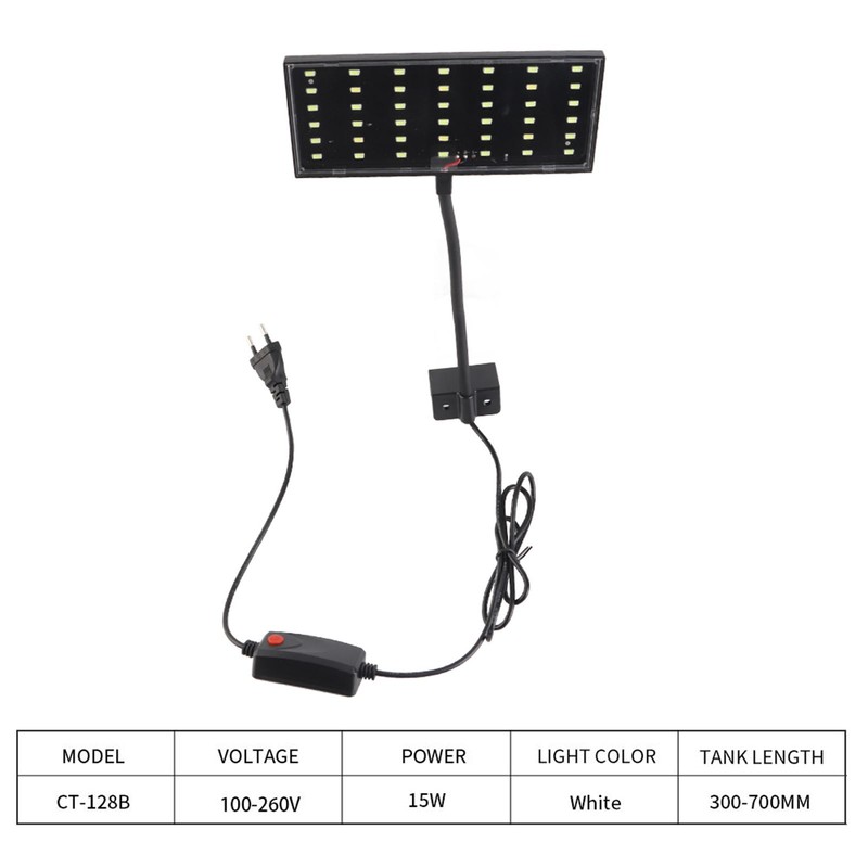 Fish Tank Light Energy Saving Flexible 360° Adjustment High Brightness