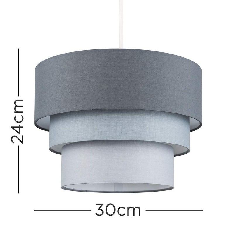 MiniSun Round Modern 3 Tier Fabric Ceiling Pendant Lamp Light