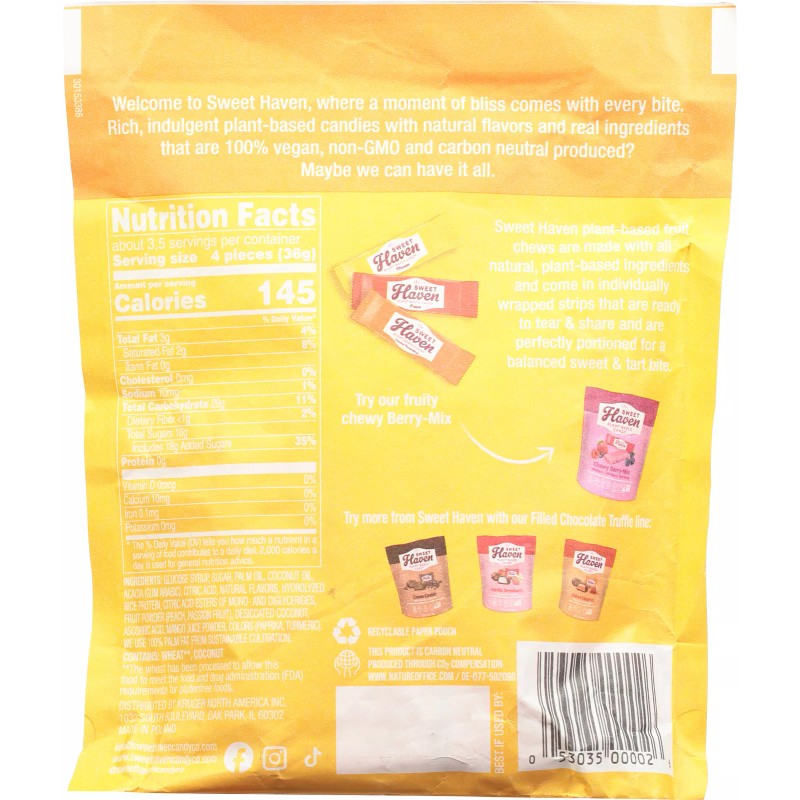 Haven Sweet Haven Candy Chewy Tropical Pouch 4.44 oz (Pack