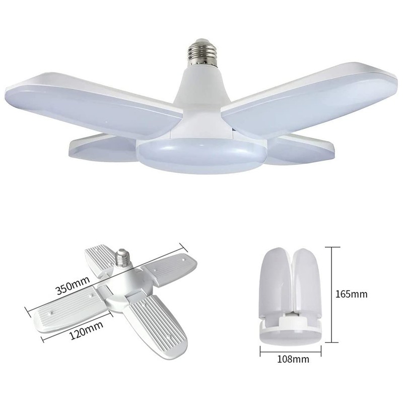 2 Pack LED Garage Light - 6000 Lumen 6500K Daylight