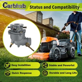 Carbhub Carburetor Replacement for 390323 394228 398170 7HP 8HP 9HP Horizontal Engines Troybilt Carb