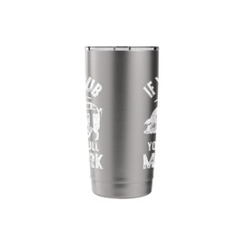 If You Rub My Butt You Can Pull My Pork Funny BBQ Barbecue Stainless Steel Insulated Tumbler