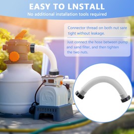 11535 Pool Sand Filter Pump Hose， 16 Inch Sand Filter Interconnecting Hose for Above Ground Pool Intex Sand Filter Pumps & Saltwater Systems