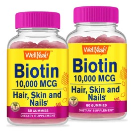 Wellyeah Biotina 10,000 Mcg Gomitas Veganas 2 Pack